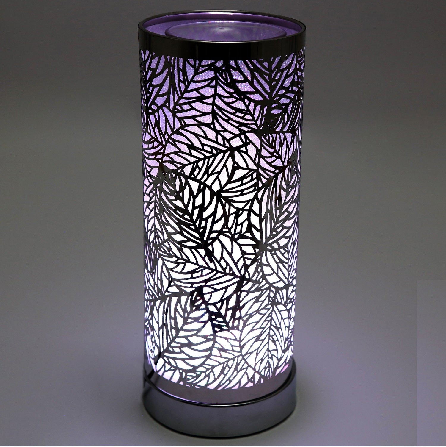 Leaf Design LED Silver Wax Melt Oil Burner