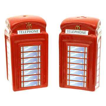 Ceramic Telephone Boxes Salt & Pepper Cruet Set