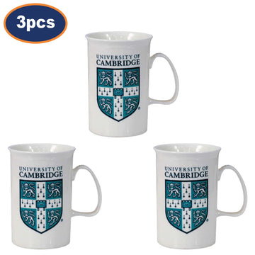 3Pcs 250ml Cambridge University Shield Ceramic Mugs