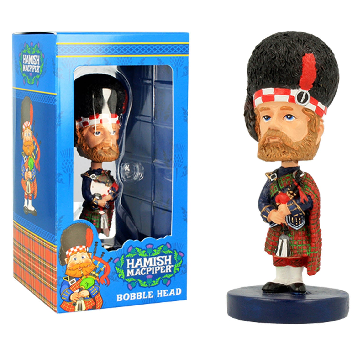 Small Resin Hamish MacPiper Bobble Head Figurine