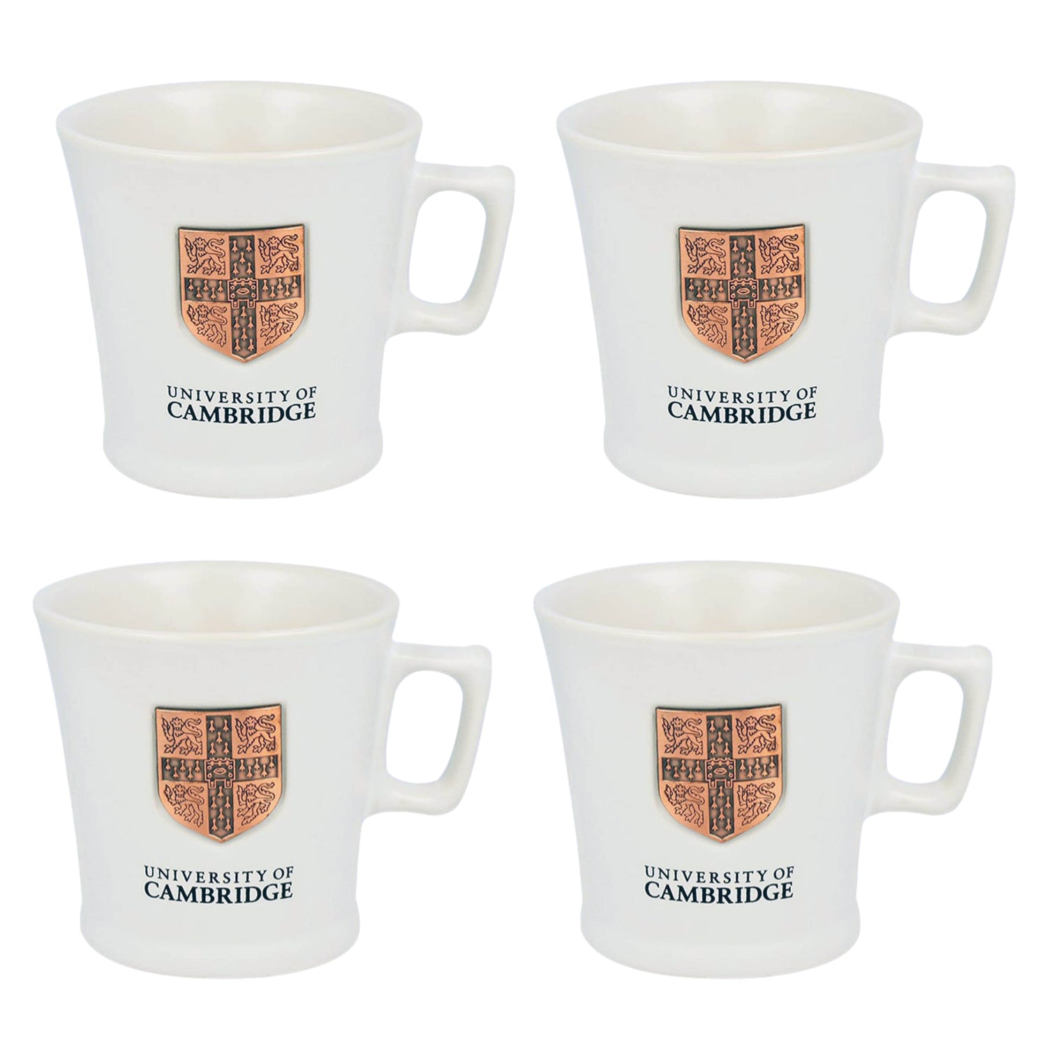 4Pcs 350ml University Metal Plaque Ceramic Mugs