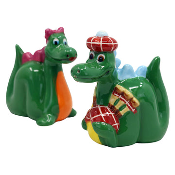 4 Pairs Ceramic Nessie Salt & Pepper Cruets