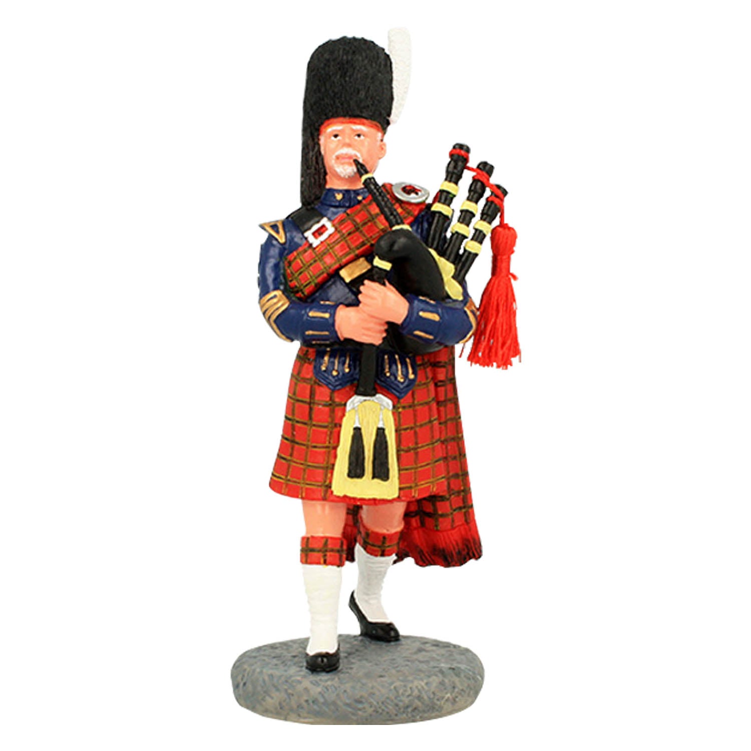 Large Resin Scottish Piper Figurine