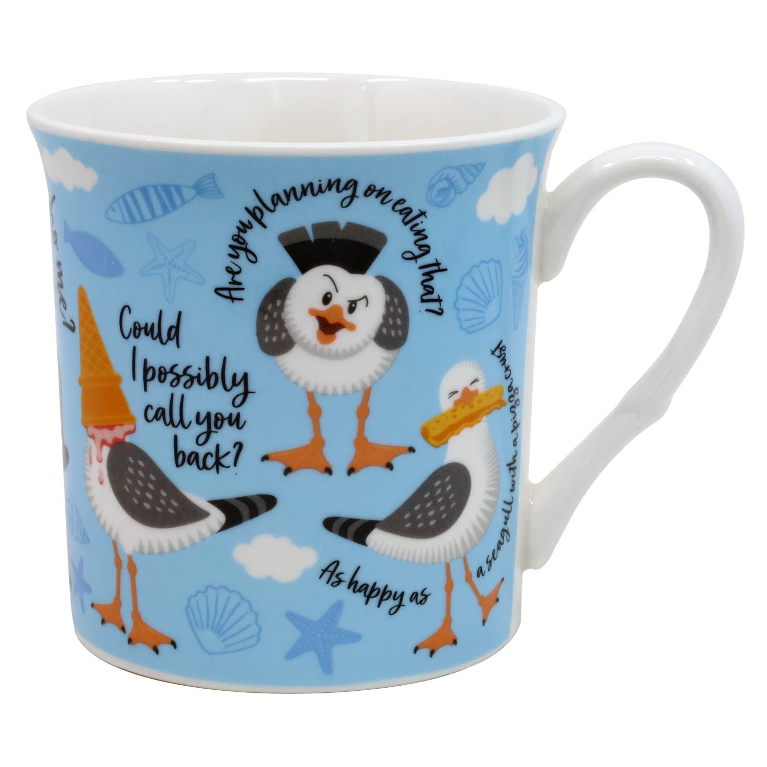 270ml Blue Squawk The Seagull Fine China Mug
