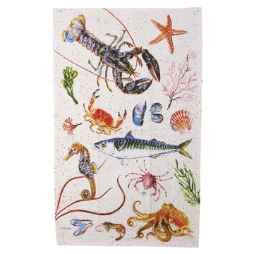 Sea Creatures Cotton Tea Towel