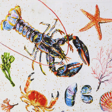 Sea Creatures Cotton Tea Towel