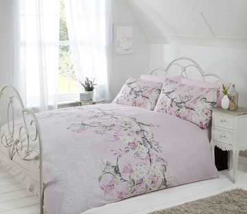 Eloise Blossom Duvet Cover Set Blush Pink Single