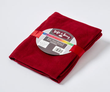Polar Fleece Blanket Throw, 127x152cm - Red