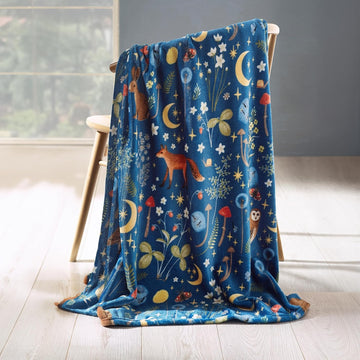 Catherine Lansfield Enchanted Twilight Throw, 130x170cm - Navy Blue