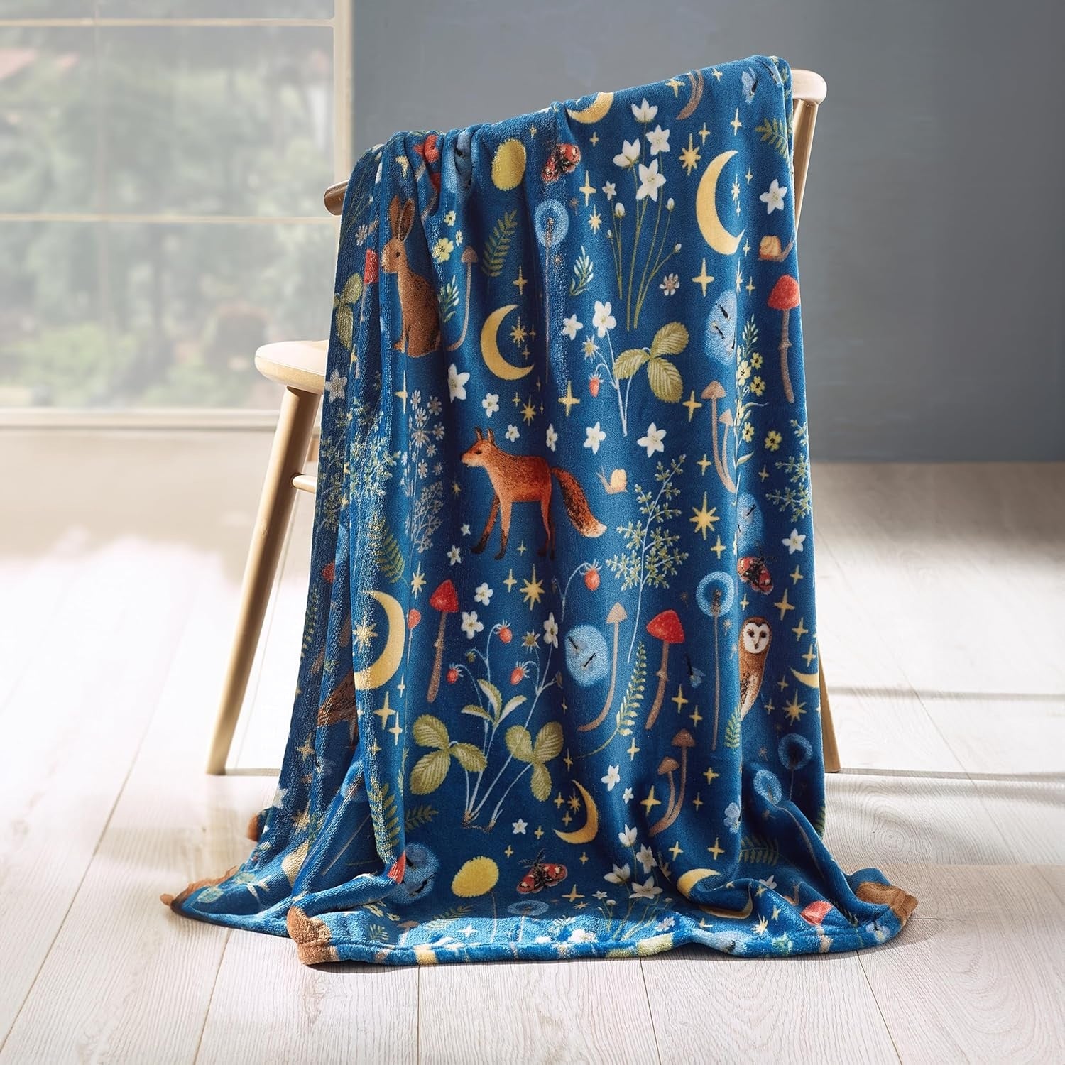 Catherine Lansfield Enchanted Twilight Throw, 130x170cm - Navy Blue