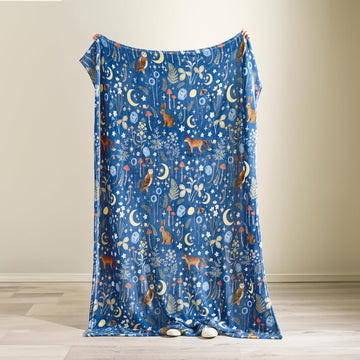Catherine Lansfield Enchanted Twilight Throw, 130x170cm - Navy Blue
