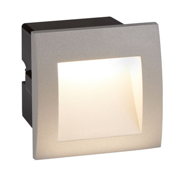 Ankle LED Recessed Square Grey Indoor Outdoor Wall Garden Lighting
