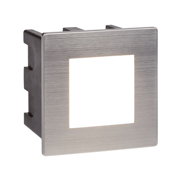 Ankle LED Indoor Outdoor Recessed Square Chrome Opal White Diffuser