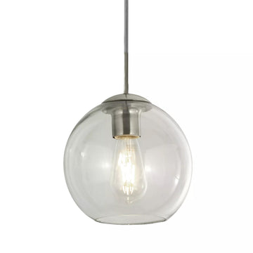 Balls Chrome Clear Glass 3 Light Bar Pendant Light