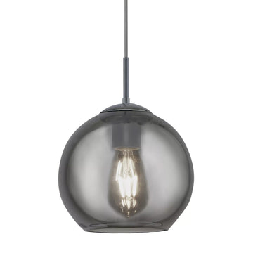 Balls Chrome Smoked Glass 3 Light Bar Pendant Light