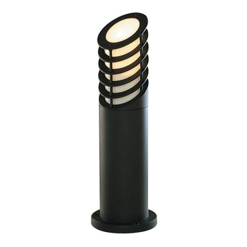 45cm Black Aluminium Outdoor Garden Garage Bollard Lamp Post Light