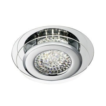 Vesta Chrome LED Flush Ceiling Light Modern