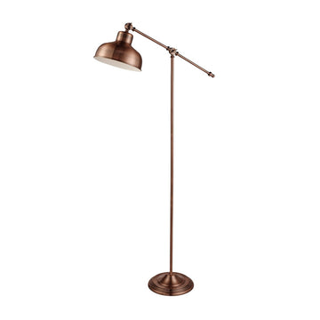 Macbeth Copper Free Standing Standard Adjustable Floor Lamp