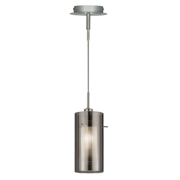 Smokey Outer Clear Inner Ceiling Fitting Pendant Chandelier Light