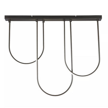 Chime 35W 4415lm 3000K Matt Black LED Flush Ceiling Light
