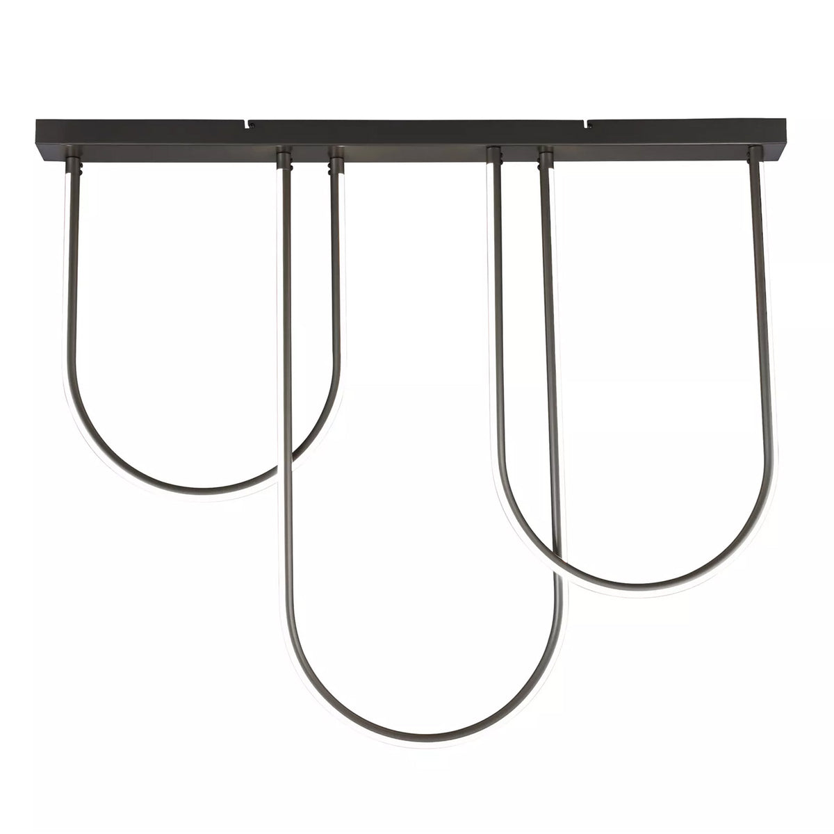 Chime 35W 4415lm 3000K Matt Black LED Flush Ceiling Light