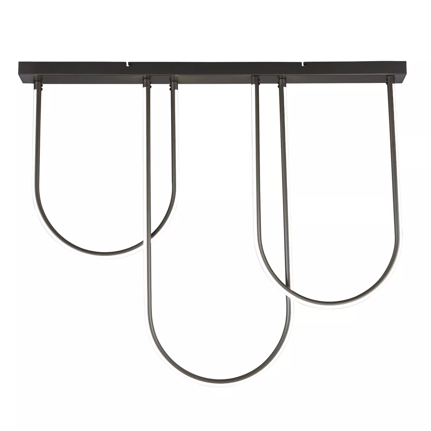Chime 35W 4415lm 3000K Matt Black LED Flush Ceiling Light