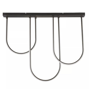 Chime 35W 4415lm 3000K Matt Black LED Flush Ceiling Light