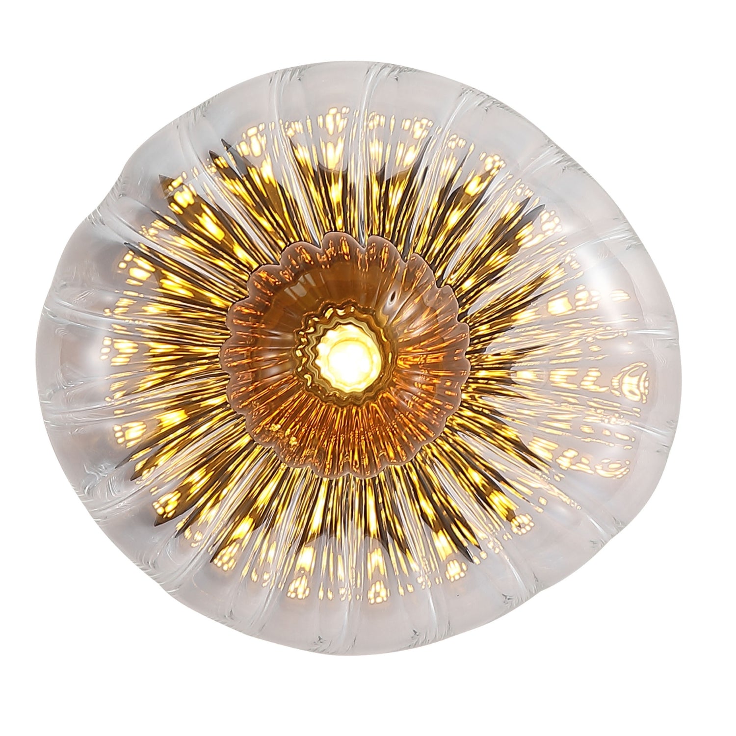 Black Ribbed Glass Shade G9 Dimmable Indoor Lamp Wall Light