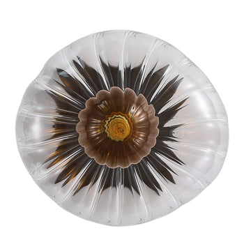 Black Ribbed Glass Shade G9 Dimmable Indoor Lamp Wall Light