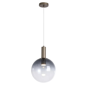 Smoked Ombre Glass Shade Latte Metal Pendant Light
