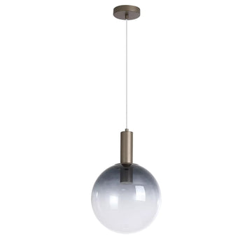Smoked Ombre Glass Shade Latte Metal Pendant Light