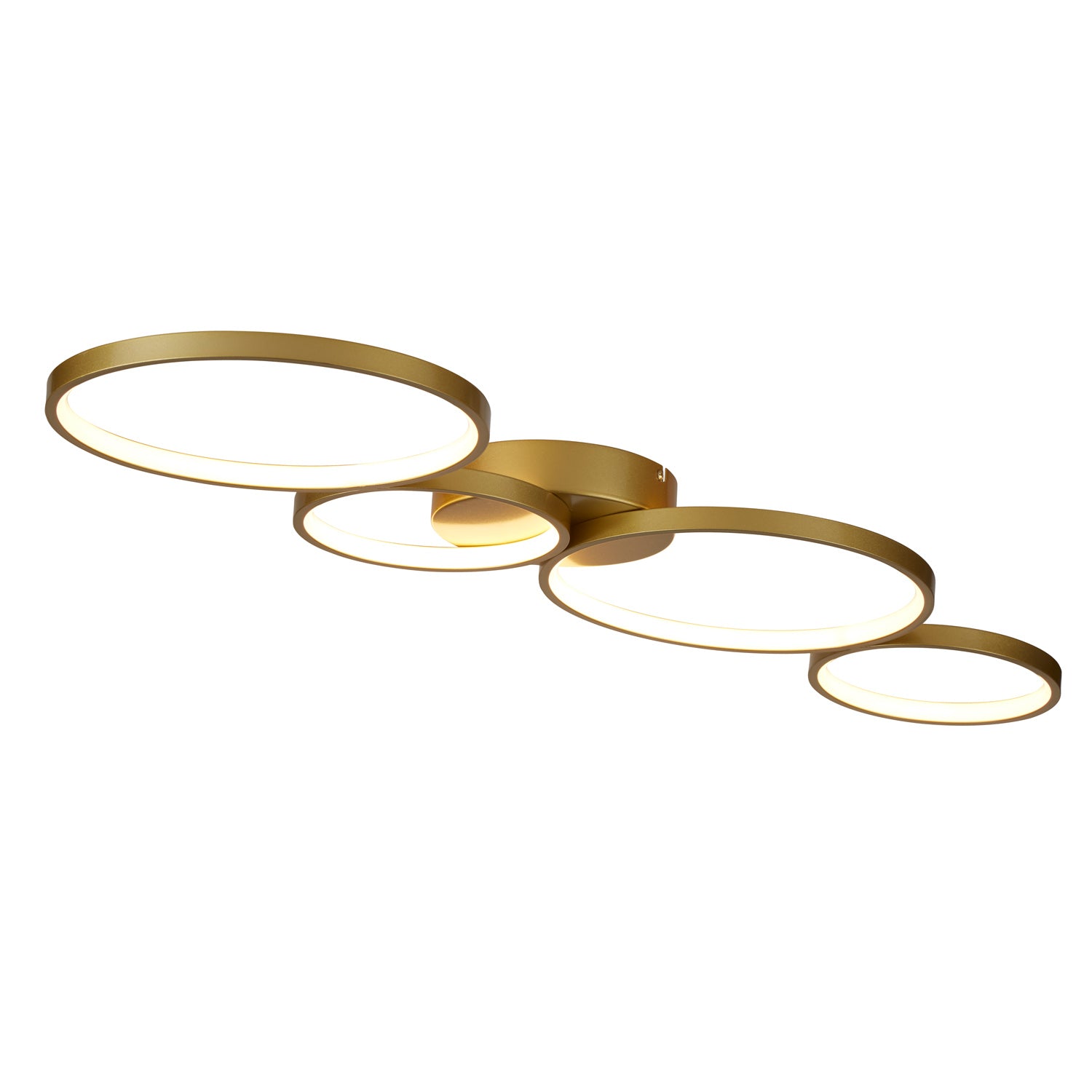 4 Ring Gold 37W 4167lm Dimmable Flush LED Ceiling Light