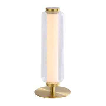 Satin Brass Touch Dimmer 8W Warm White IP20 LED Table Lamp