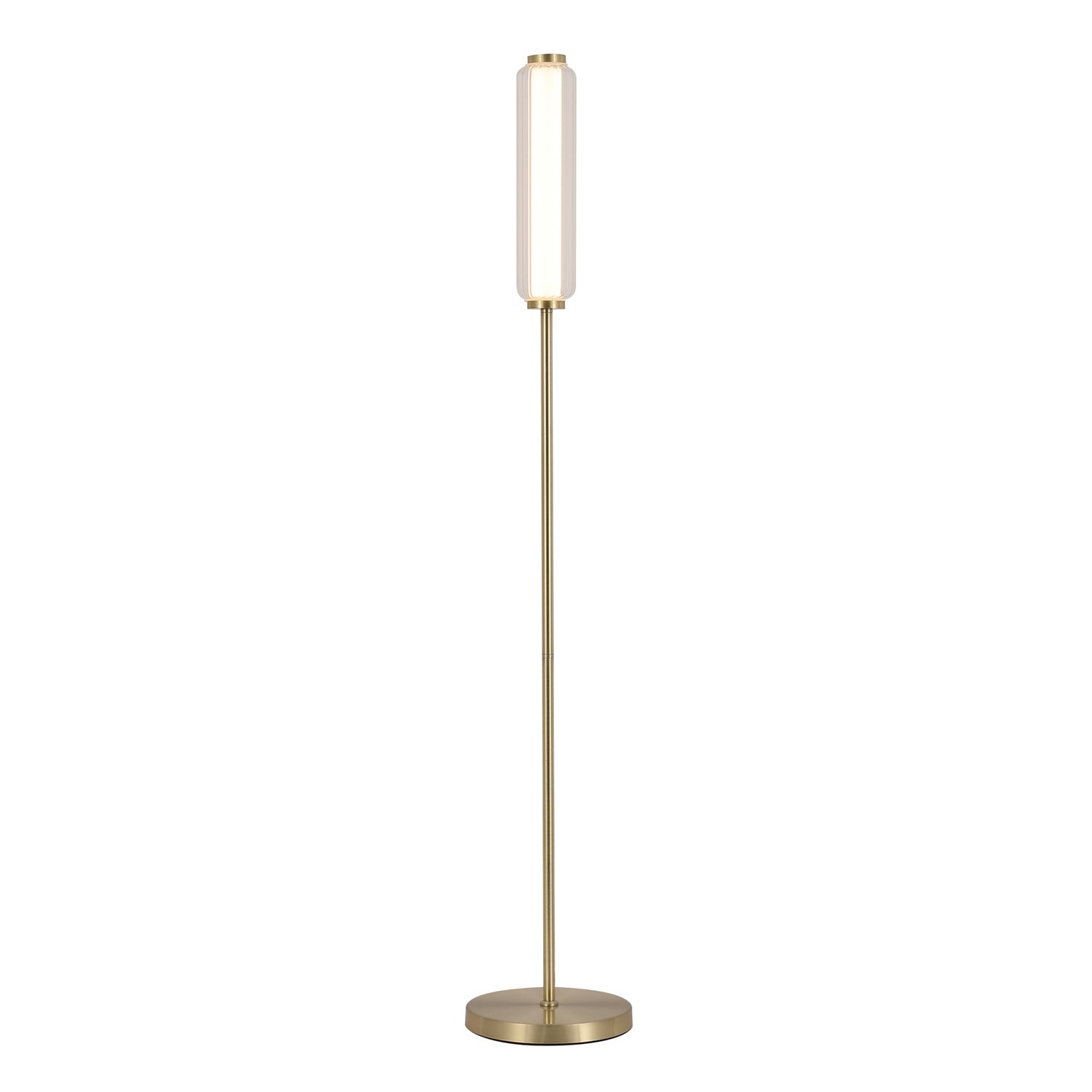 Satin Brass 10W Integrated LED 1101 Lumens IP20 LED Floor Lamp