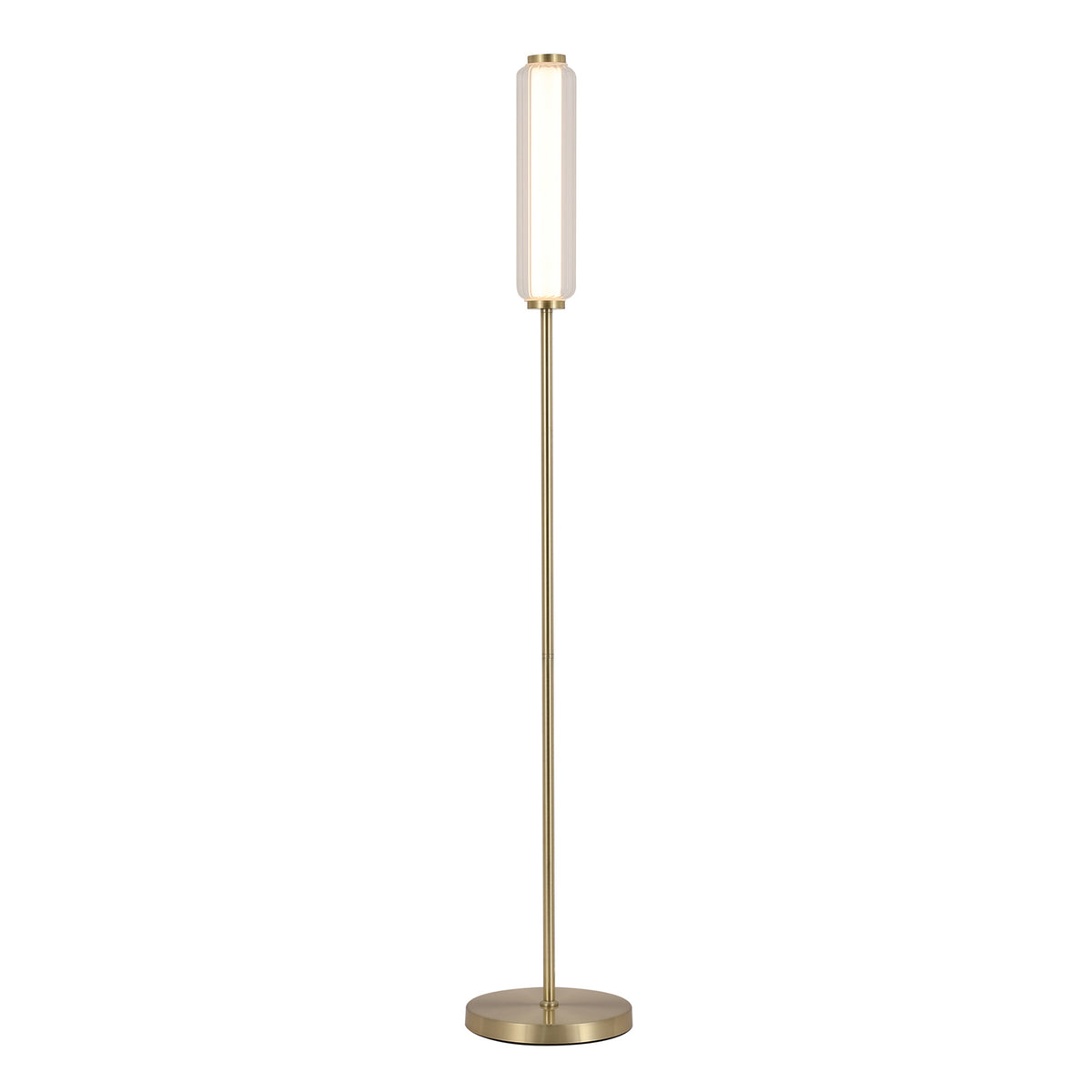 Satin Brass 10W Integrated LED 1101 Lumens IP20 LED Floor Lamp