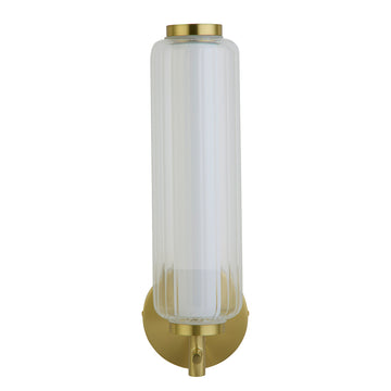 Satin Brass Integrated 8W Warm White Dimmable LED Wall Light