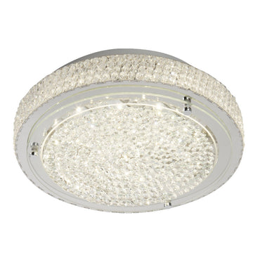 Vesta Chrome LED Flush Ceiling Light
