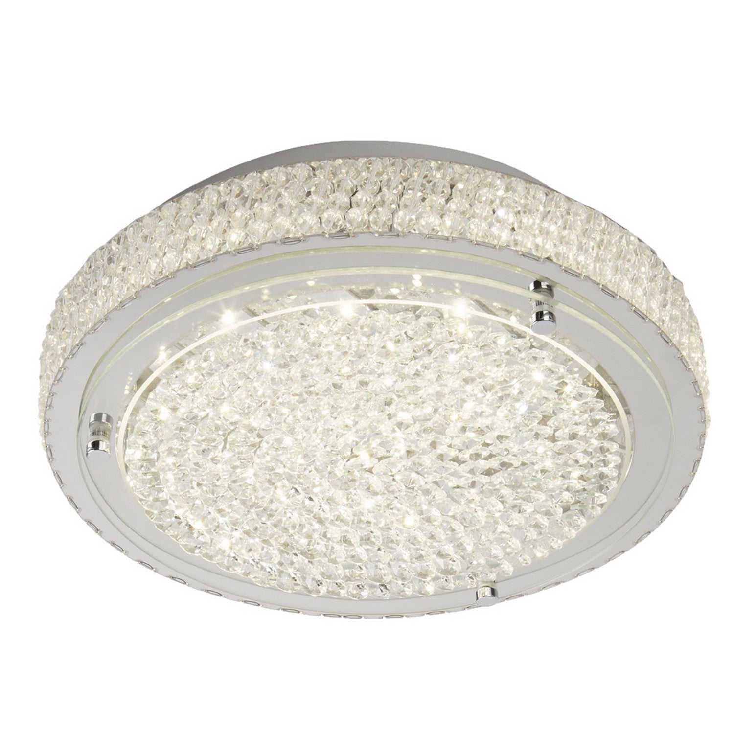 Vesta Chrome LED Flush Ceiling Light