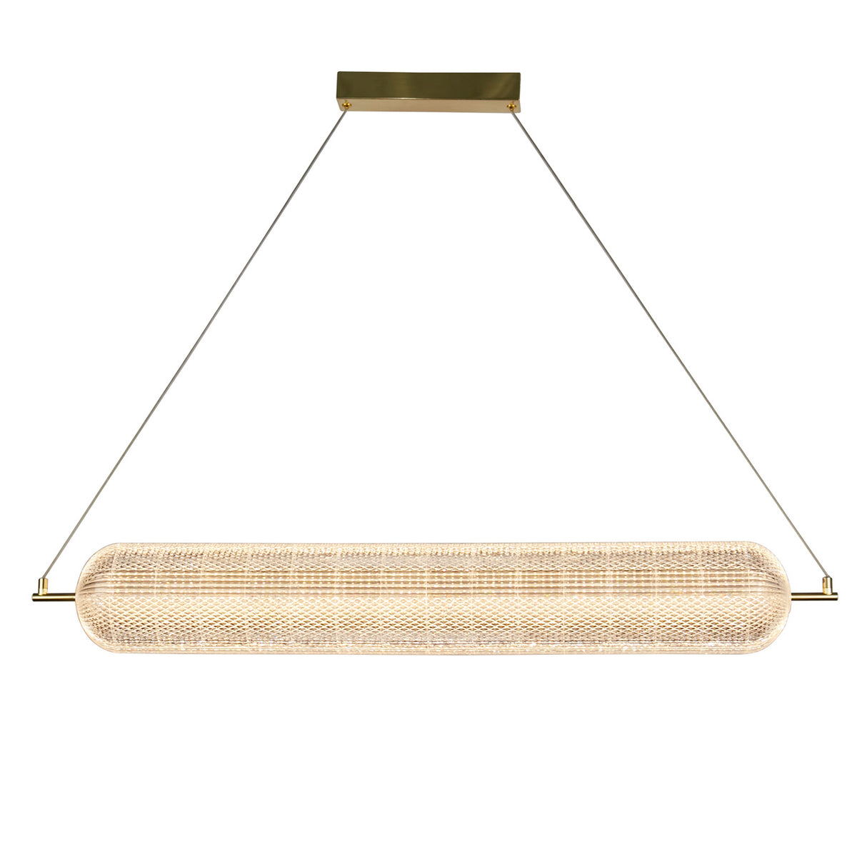Light Satin Brass 42.5W 5711lm 108cm LED Capsule Convertible Pendant