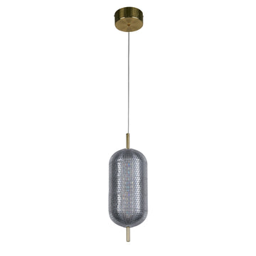 19W 2128lm Satin Brass Metal LED Capsule Pendant Light