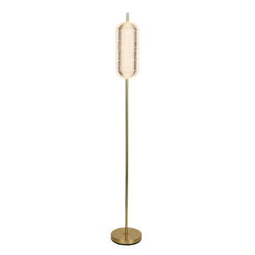 Satin Brass 18W 2107lm Dimmable 3000K 154cm LED Floor Lamp