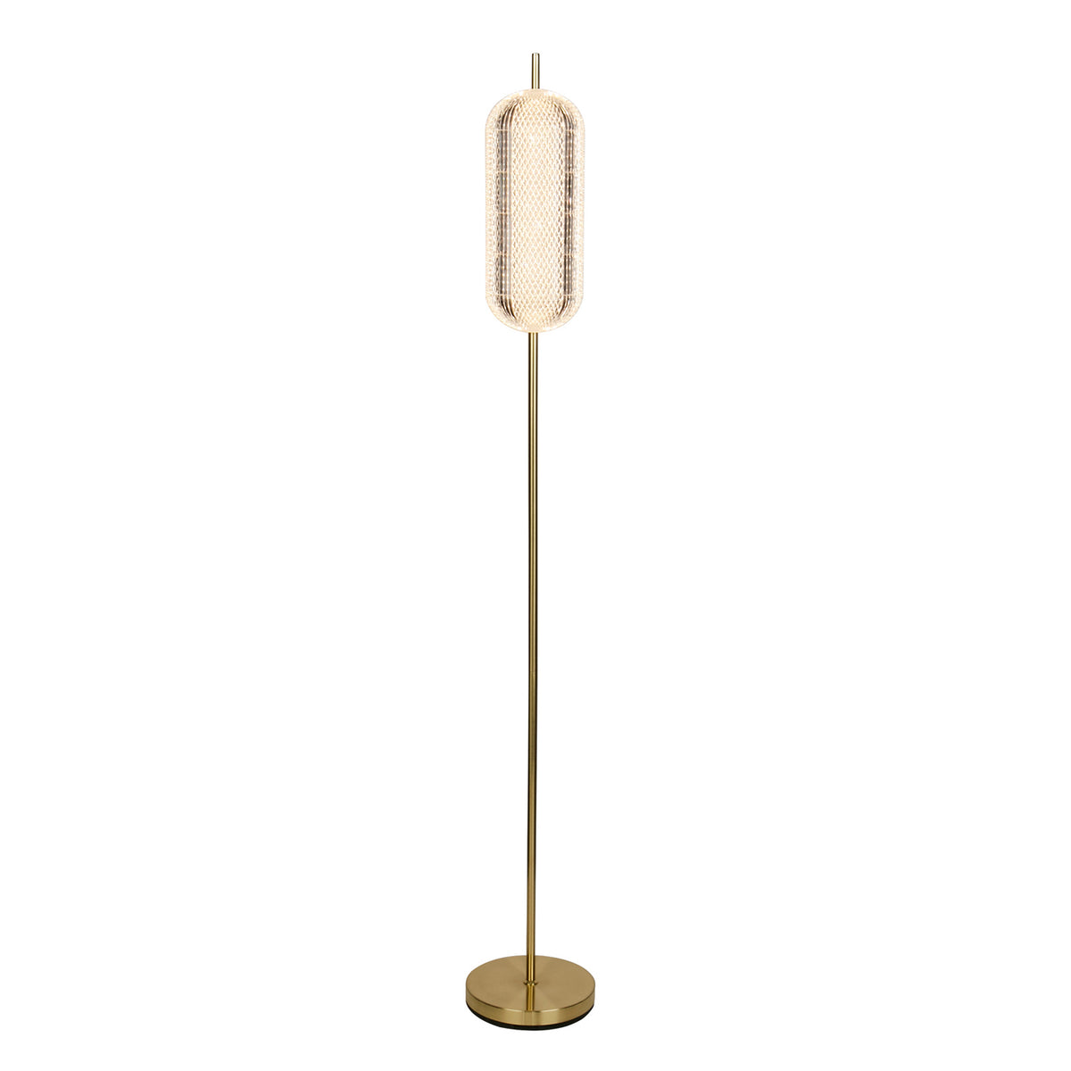 Satin Brass 18W 2107lm Dimmable 3000K 154cm LED Floor Lamp
