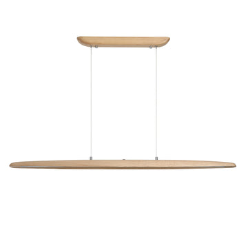 Ash Wood Linear 120cm 29W 2520lm Dimmable LED Pendant Light