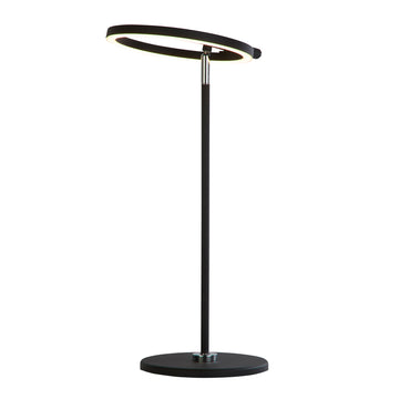 12W Black 852lm Ring Light Touch 49cm Space LED Table Lamp