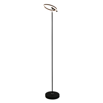 12W Black 852lm Ring Light Touch 140cm Space LED Floor Lamp