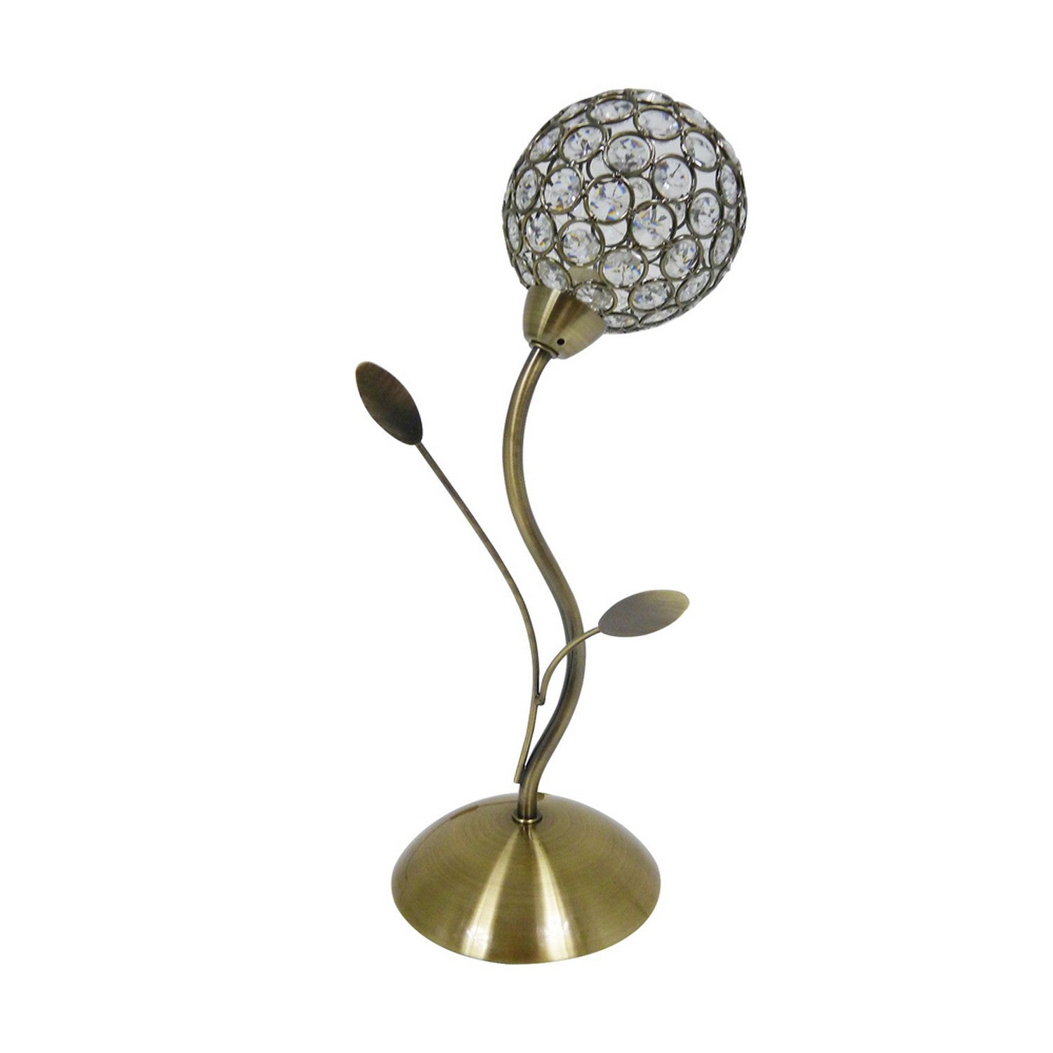 Bellis II Antique Brass & Clear Glass Shade Table Lamp