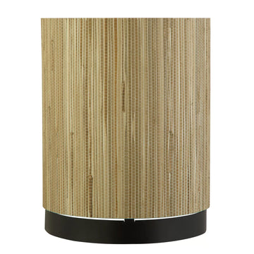 Meadow Natural Grass Shade Black Metal Frame Wall Light