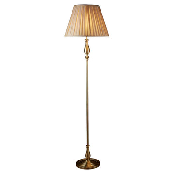 Antique Brass Free Standing Standard Floor Lamp Light