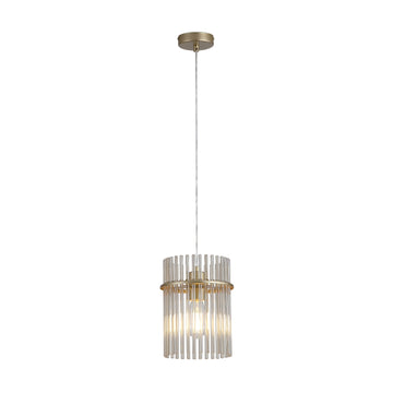 Gold Metal Champagne Glass Rods E27 Pendant Light