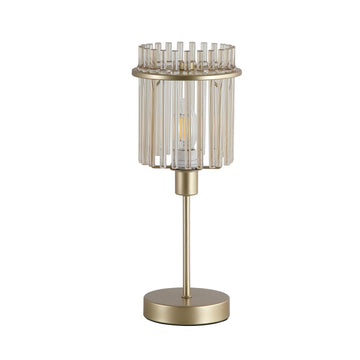 Gold Metal Champagne Glass Rods Modern E14 37.5cm Table Lamp